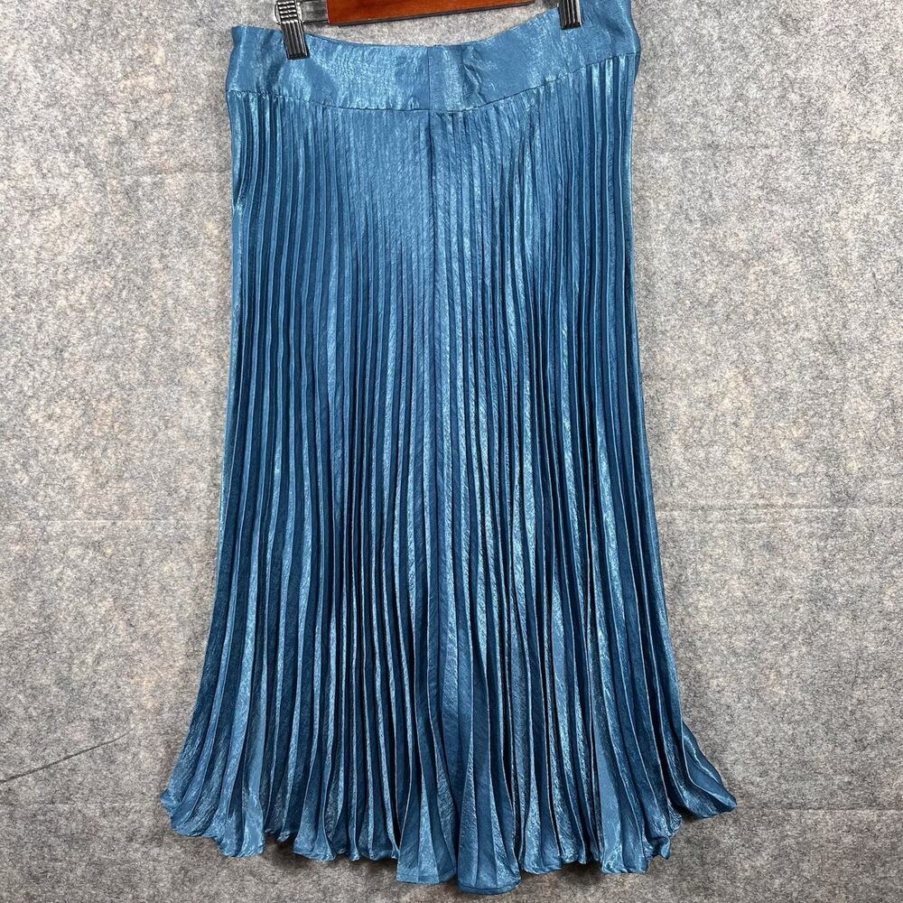 NWT Anthropologie Seen Worn Kept Green Metallic‎ Skirt Size 8